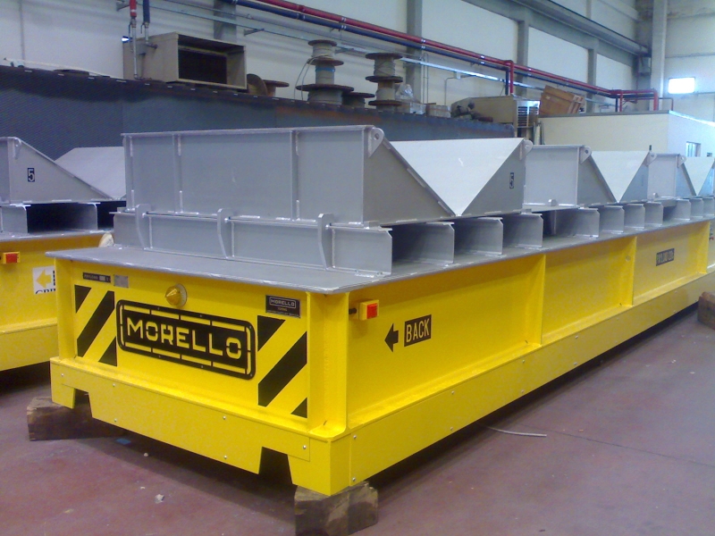 120 T - POWERED RAIL CART 500° C COILS HANDLING - SBR 8R 120 T - POWERED RAIL CART 500° C COILS HANDLING - SBR 8R