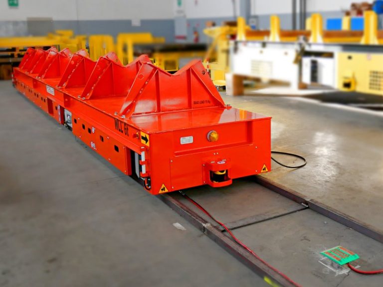 BATTERY POWERED AUTOMATIC TRANSFER CAR FOR STEEL PIPES - 13000 LBS