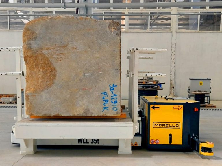 35 T - PALLET TRUCK TO MOVE AND TRANSPORT MARBLES STONES – SGAE-E ±90°